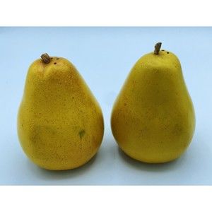 Ceramic Pear Salt and Pepper Shakers Fruit Realistic